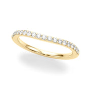 Curved Half Eternity Ring in 10K/14K gold and platinum with certified lab-grown or natural diamonds