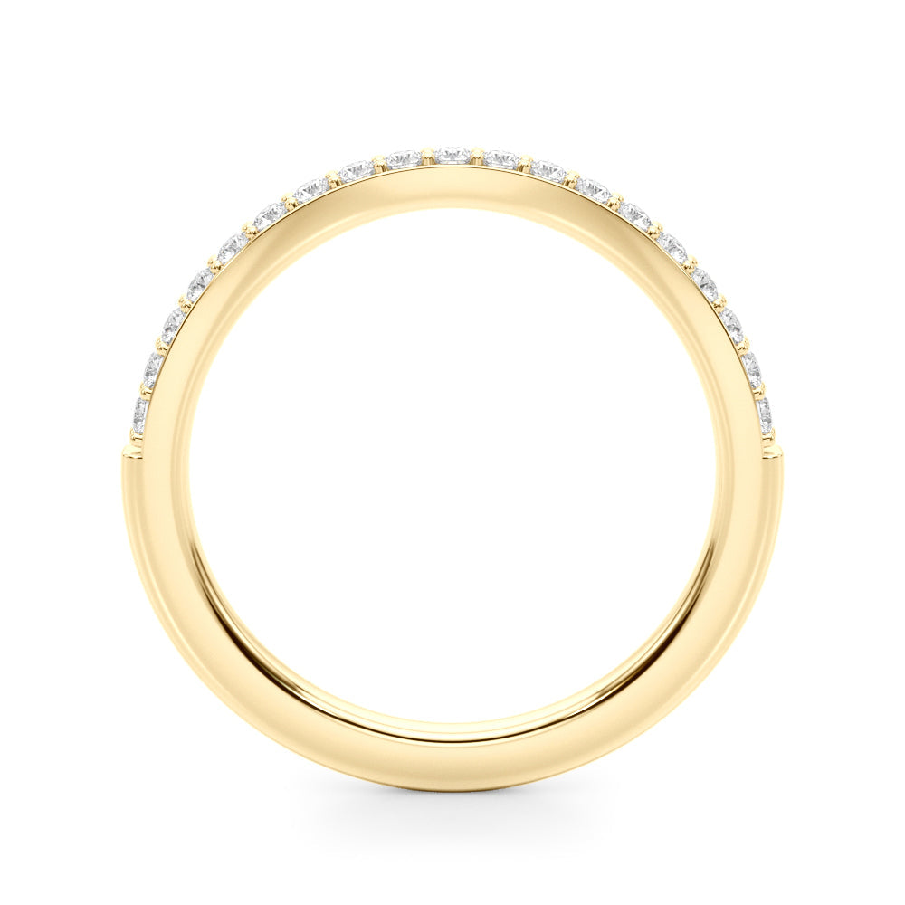 Curved Half Eternity Ring in Gold & Platinum