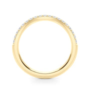Curved Half Eternity Ring in Gold & Platinum