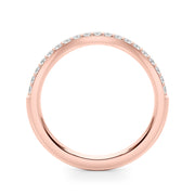 Curved Half Eternity Ring in Gold & Platinum