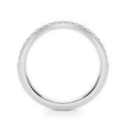 Curved Half Eternity Ring in Gold & Platinum