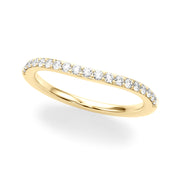 Curved Half Eternity Ring in 10K/14K gold and platinum with certified lab-grown or natural diamonds