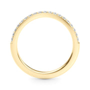 Curved Half Eternity Ring in Gold & Platinum