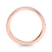 Curved Half Eternity Ring in Gold & Platinum