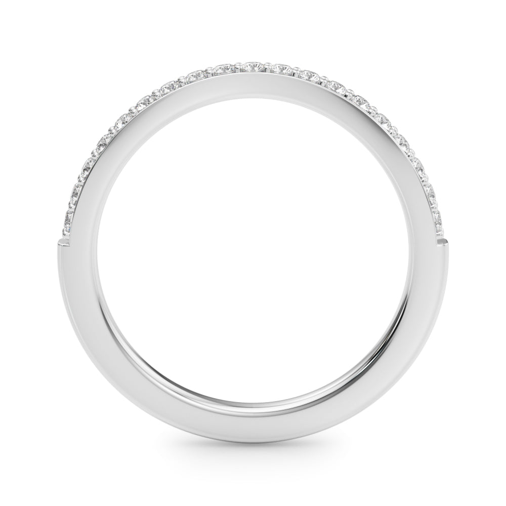 Curved Half Eternity Ring in Gold & Platinum