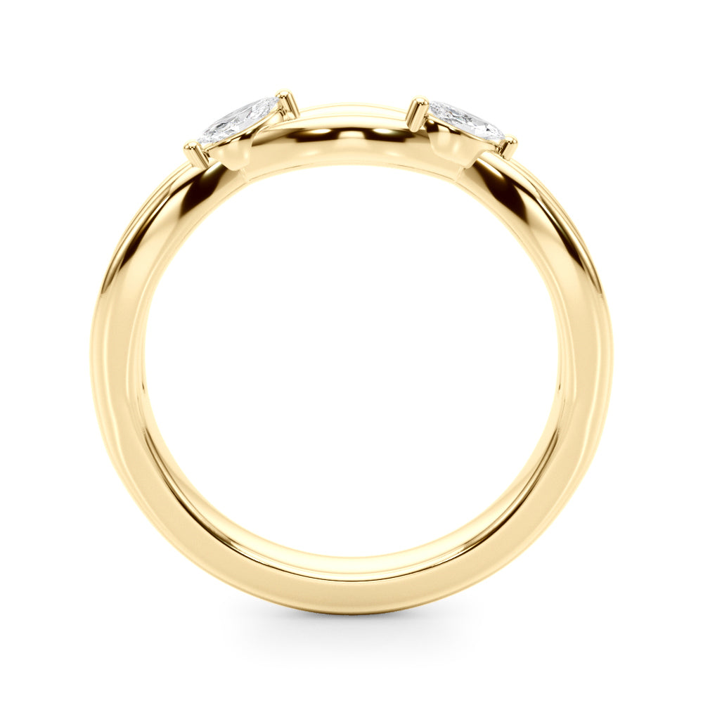Crossing Diamond Half Eternity Ring in Gold & Platinum