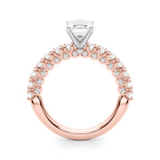Cherished Sidestone Round Diamond Engagement Ring in 10K/14K gold and platinum with certified lab-grown or natural diamonds