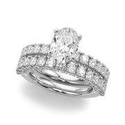 Cherished Sidestone Round Diamond Engagement Ring in 10K/14K gold and platinum with certified lab-grown or natural diamonds