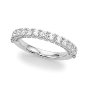 Classic Half Round Diamond Gold Half Eternity Ring in Gold & Platinum