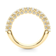 Classic Half Round Diamond Gold Half Eternity Ring in Gold & Platinum