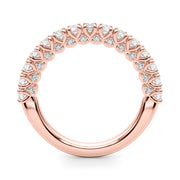 Classic Half Round Diamond Gold Half Eternity Ring in Gold & Platinum