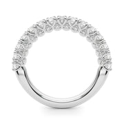 Classic Half Round Diamond Gold Half Eternity Ring in Gold & Platinum