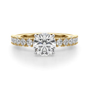 Classic Half Round Diamond Gold Half Eternity Ring in Gold & Platinum
