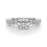 Classic Half Round Diamond Gold Half Eternity Ring in Gold & Platinum
