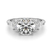 Iconic Tapered Baguette Sides Oval Diamond Engagement Ring in 10K/14K gold and platinum with certified lab-grown or natural diamonds