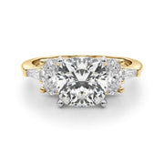 Iconic Tapered Baguette Sides Oval Diamond Engagement Ring in 10K/14K gold and platinum with certified lab-grown or natural diamonds