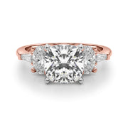 Iconic Tapered Baguette Sides Oval Diamond Engagement Ring in 10K/14K gold and platinum with certified lab-grown or natural diamonds