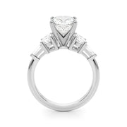 Iconic Tapered Baguette Sides Oval Diamond Engagement Ring in 10K/14K gold and platinum with certified lab-grown or natural diamonds