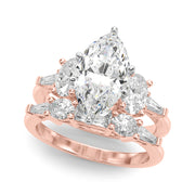 Iconic Tapered Baguette Sides Oval Diamond Engagement Ring in 10K/14K gold and platinum with certified lab-grown or natural diamonds