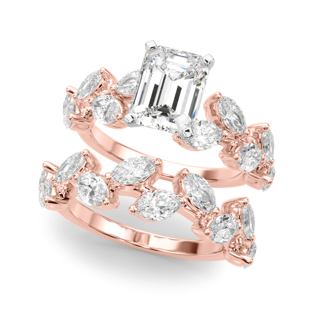 Signature Leaf Engagement Ring Marquise Diamond Engagement Ring in 10K/14K gold and platinum with certified lab-grown or natural diamonds