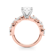 Signature Leaf Engagement Ring Marquise Diamond Engagement Ring in 10K/14K gold and platinum with certified lab-grown or natural diamonds