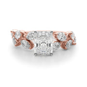 Signature Leaf Engagement Ring Marquise Diamond Engagement Ring in 10K/14K gold and platinum with certified lab-grown or natural diamonds