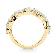 Nature Inspired Half Eternity Ring in Gold & Platinum