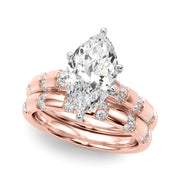 Artisan Sidestone Round Diamond Engagement Ring in 10K/14K gold and platinum with certified lab-grown or natural diamonds