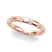 Contemporary Half Eternity Ring in Gold & Platinum