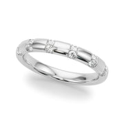 Contemporary Half Eternity Ring in Gold & Platinum
