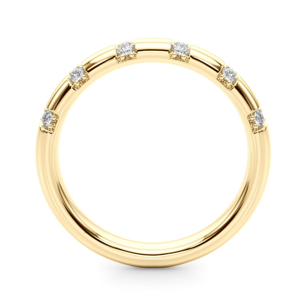 Contemporary Half Eternity Ring in Gold & Platinum