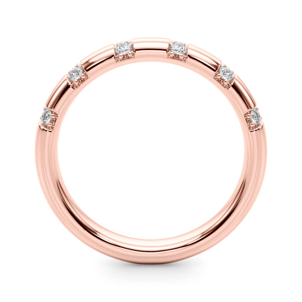 Contemporary Half Eternity Ring in Gold & Platinum