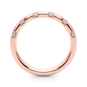 Contemporary Half Eternity Ring in Gold & Platinum