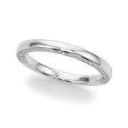 Diamond Accented Half Eternity Ring in Gold & Platinum