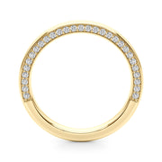 Diamond Accented Half Eternity Ring in Gold & Platinum