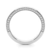 Diamond Accented Half Eternity Ring in Gold & Platinum