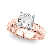 Exquisite Solitaire Round Diamond Engagement Ring in 10K/14K gold and platinum with certified lab-grown or natural diamonds