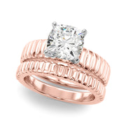 Exquisite Solitaire Round Diamond Engagement Ring in 10K/14K gold and platinum with certified lab-grown or natural diamonds
