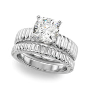 Exquisite Solitaire Round Diamond Engagement Ring in 10K/14K gold and platinum with certified lab-grown or natural diamonds