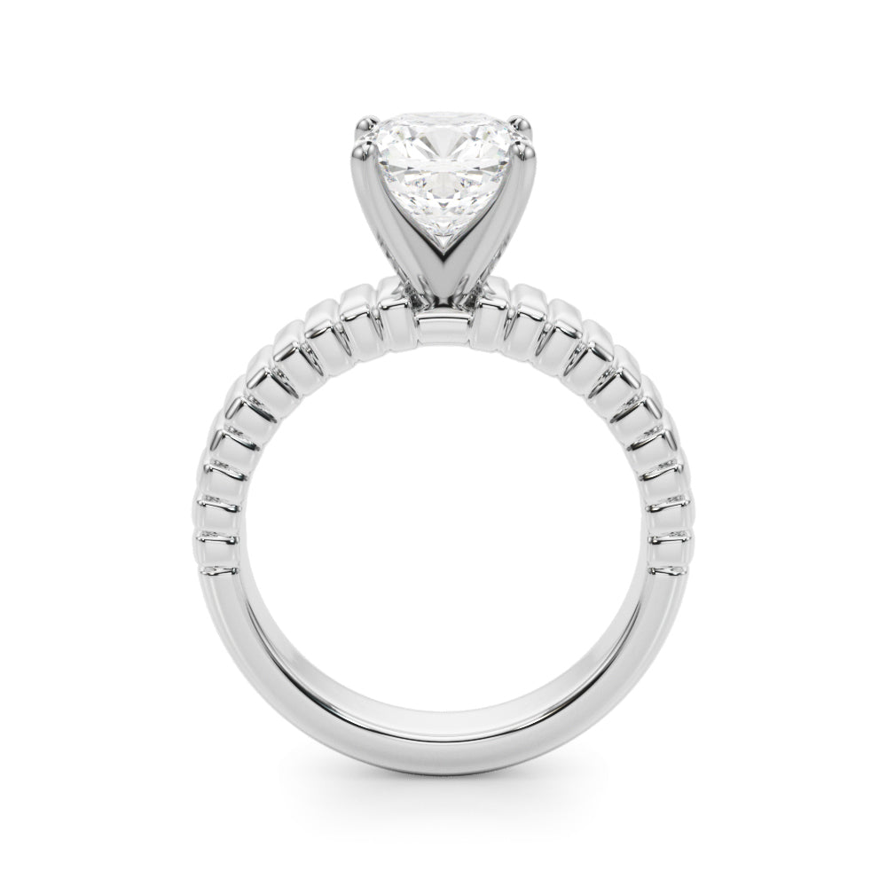 Exquisite Solitaire Round Diamond Engagement Ring in 10K/14K gold and platinum with certified lab-grown or natural diamonds