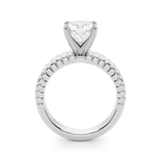 Exquisite Solitaire Round Diamond Engagement Ring in 10K/14K gold and platinum with certified lab-grown or natural diamonds