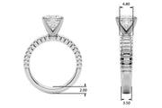 Exquisite Solitaire Round Diamond Engagement Ring in 10K/14K gold and platinum with certified lab-grown or natural diamonds