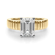 Exquisite Solitaire Round Diamond Engagement Ring in 10K/14K gold and platinum with certified lab-grown or natural diamonds