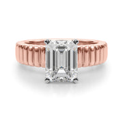 Exquisite Solitaire Round Diamond Engagement Ring in 10K/14K gold and platinum with certified lab-grown or natural diamonds