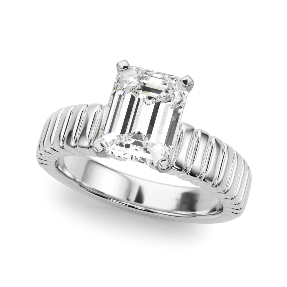 Exquisite Solitaire Round Diamond Engagement Ring in 10K/14K gold and platinum with certified lab-grown or natural diamonds