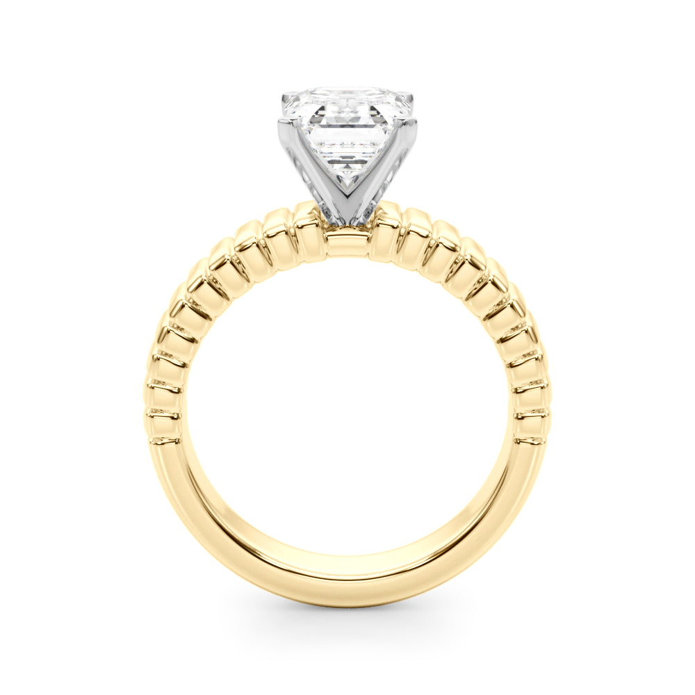 Exquisite Solitaire Round Diamond Engagement Ring in 10K/14K gold and platinum with certified lab-grown or natural diamonds