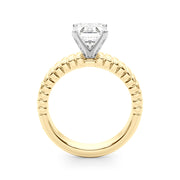 Exquisite Solitaire Round Diamond Engagement Ring in 10K/14K gold and platinum with certified lab-grown or natural diamonds