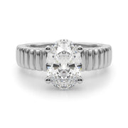 Exquisite Solitaire Round Diamond Engagement Ring in 10K/14K gold and platinum with certified lab-grown or natural diamonds