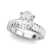 Exquisite Solitaire Round Diamond Engagement Ring in 10K/14K gold and platinum with certified lab-grown or natural diamonds