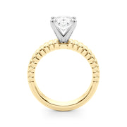 Exquisite Solitaire Round Diamond Engagement Ring in 10K/14K gold and platinum with certified lab-grown or natural diamonds